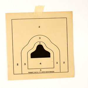 Vintage Rifle Shooting Target c.1940s 12 inches Collectible, Home Decor, Paper Projects, and more image 3