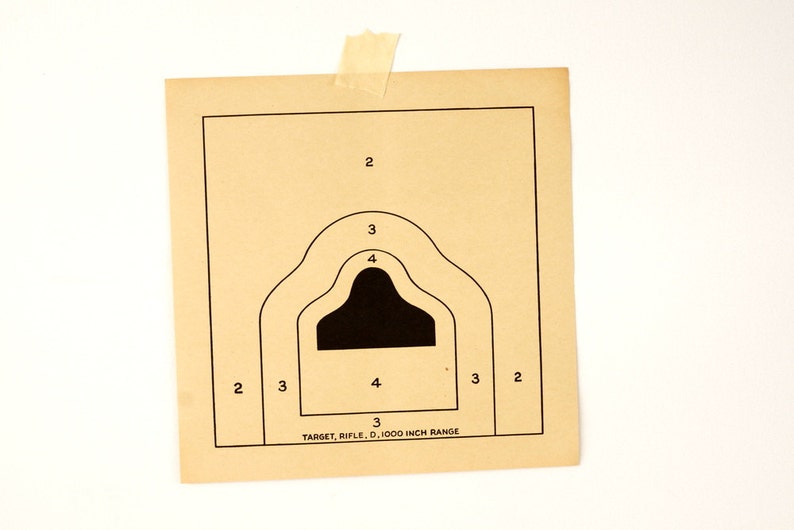 Vintage Rifle Shooting Target c.1940s 12 inches Collectible, Home Decor, Paper Projects, and more image 3