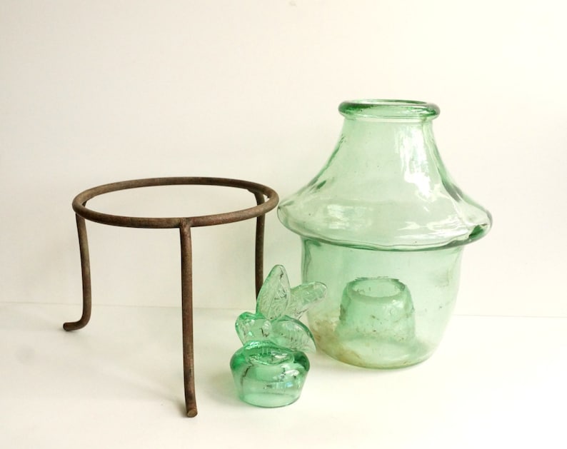 Vintage / Antique Wasp Bee Catcher / Fly Trap in Green Glass Etsy