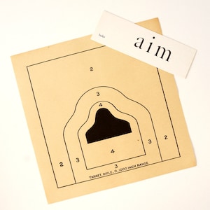 Vintage Rifle Shooting Target c.1940s (12 inches) - Collectible, Home Decor, Paper Projects, and more
