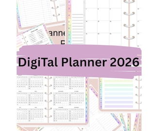 Agenda digital estética 2025-26 / Pestañas con hipervínculos / Compatible con GoodNotes