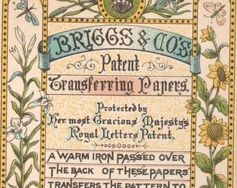 Briggs & Co.’s Patent Transferring Papers (1880) | Vintage Embroidery Pattern Book (PDF)