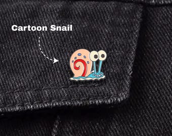 Cartoon Snail Enamel Pin – Cute Animal Pins, Funny Cartoon Pins for Kids, Lapel Pins, Backpack Pins, Gift for Friends, Pins and Badges