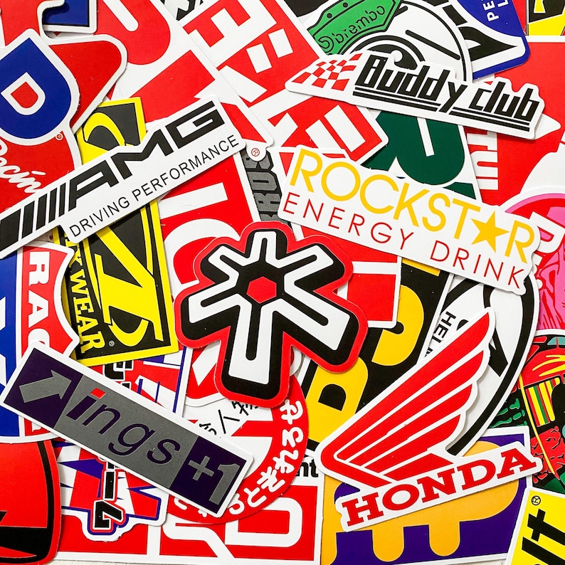 50 Random Racing Stickers, Car Performance Stickers, JDM Tuning ...
