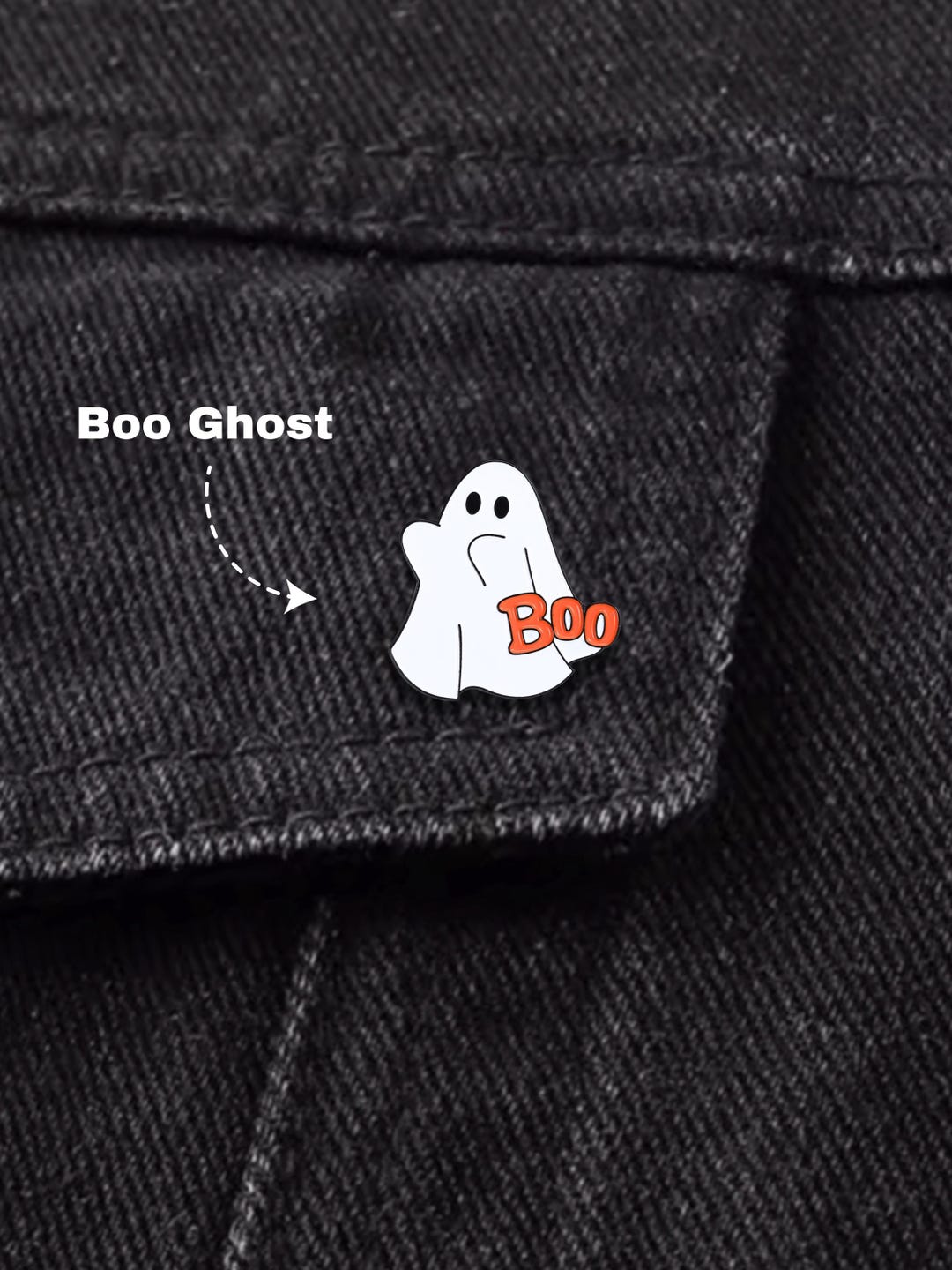 Boo Ghost Enamel Pin – Cute Halloween Lapel Pins, Funny Spooky Ghost ...