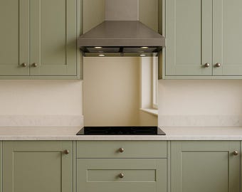 Silver Tempered Mirror Hob Splashback – Heat Resistant Kitchen Wall Panel (5 Sizes)