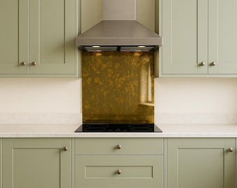 Bronze with Copper Antique Tempered Mirror Hob Splashback – Heat Resistant Kitchen Splashback (5 Sizes)