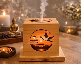 Handmade Bamboo Incense Burner Box | Wooden Hollow Aromatherapy Incense Holder | Yoga Meditation Home Decor