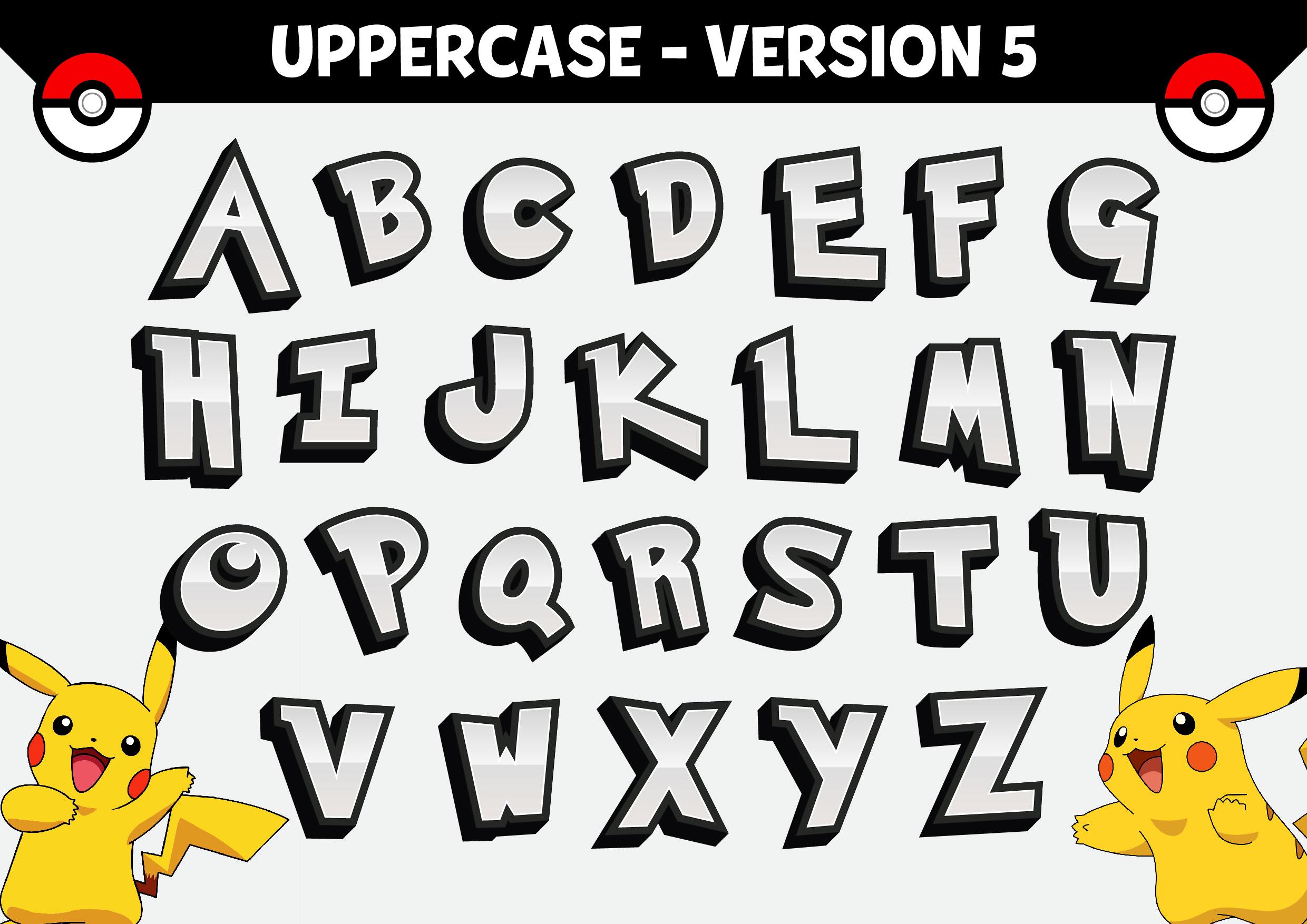 Pokemon Font SVG PNG Clipart Version 5 for Birthday Shirts Canva ...