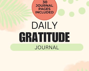 Dagelijks dankbaarheidsdagboek | Een mindfulness-oefening voor vreugde, reflectie en innerlijke rust | Afdrukbaar zelfzorgdagboek