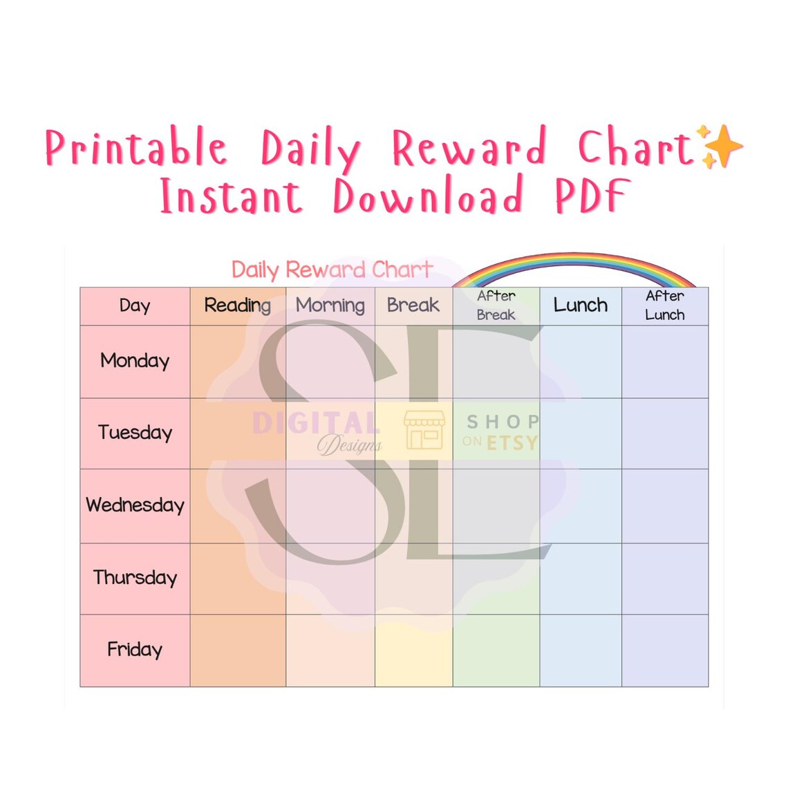 Printable Kids Reward Chart: Classroom & Home Behavior Tracker (PDF) - Etsy