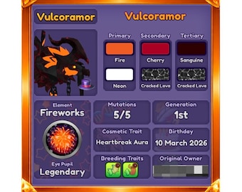 Vulcoramor • Dragon Adventures • Roblox