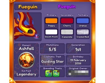 Fueguin • Dragon Adventures • Roblox