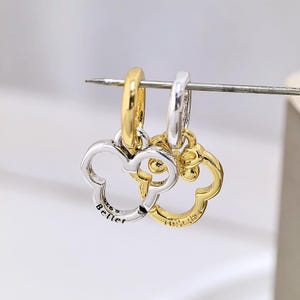 Pandora Musse Pigg & Minnie Pigg Delbar Hängande Berlock