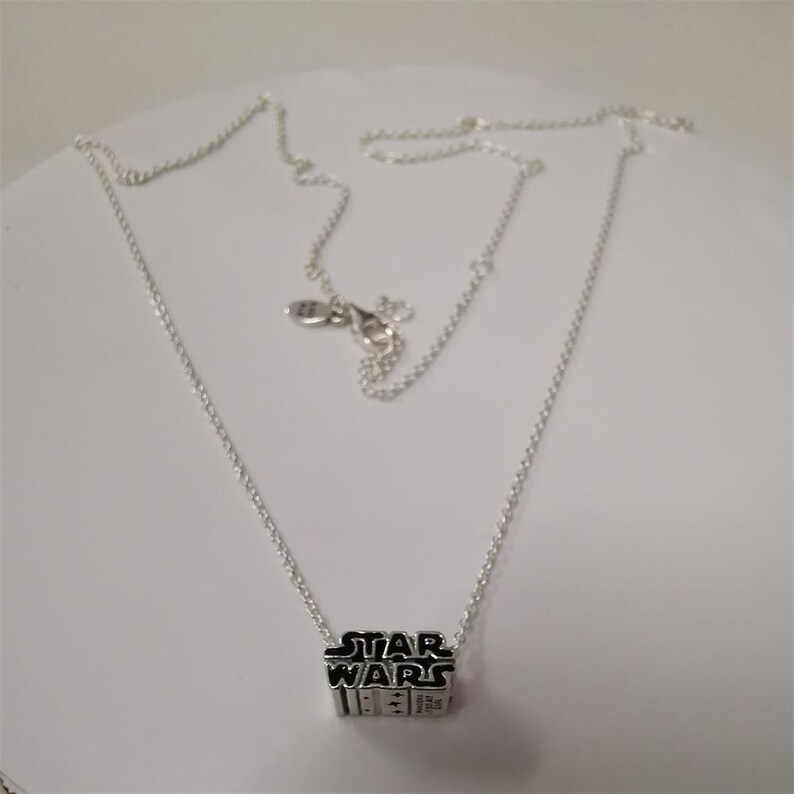 925 Sterling Silver Ale Pandora Silver 3D Logo Charm Necklace-45cm ...