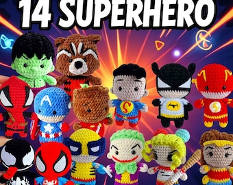 14 Superhero Bundle Crochet Pattern PDF