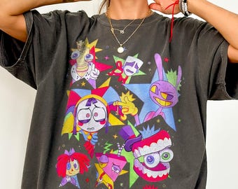 Comfort Colors The Amazing Digital Circus Shirt -Tadc Shirt,Tadc Sweatshirt,Jax Tee,Pomni Tshirt,Gangle Tshirt,Ragatha,Caine,Bubble,Zooble