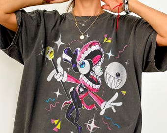 Koszula Comfort Colors Caine & Bubble – The Amazing Digital Circus, koszula Tadc, bluza Tadc, sweter Caine