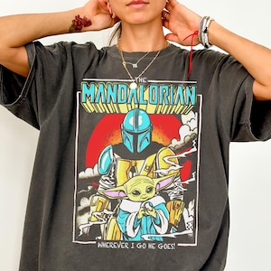 Mandalorian & Grogu Shirt - Mandalorian Tee,Star Wars Tshirt,Grogu Sweatshirt image 1