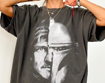 Maglietta vintage di Pedro Pascal in stile Mandalorian - Maglietta di Star Wars, felpa di Grogu, This Is The Way, maglietta del film Mandalorian e Grogu