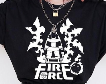 Camiseta de anime Fire Force - Camiseta unisex de manga y cosplay