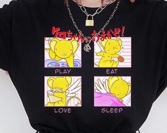 Kero Moods T-Shirt – Cardcaptor Sakura Shirt,Anime Graphic Tee,Cardcaptor Sweater
