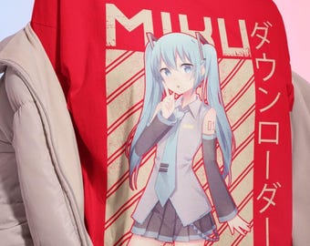 初音ミク Tシャツ Lサイズ 漫画 アニメ 映画 ゲーム ボーカロイド ボカロ 初音ミク Tシャツ アニメマンガシャツ アニメ愛好家シャツ ファイア
