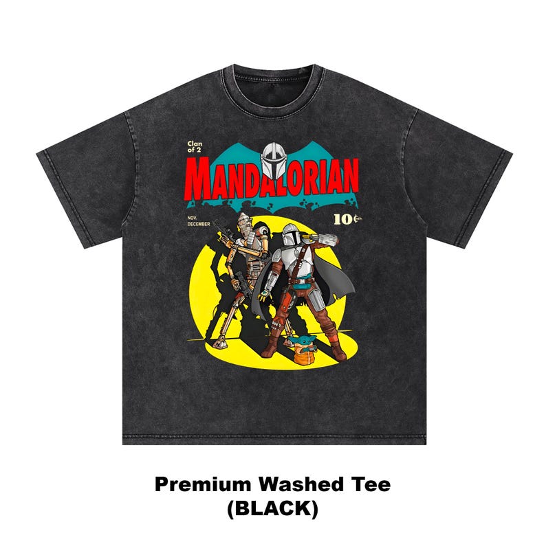 Vintage 1980 Mandalorian Shirt - Bounty Hunter Tee,Grogu Tshirt,Star Wars Sweatshirt image 3