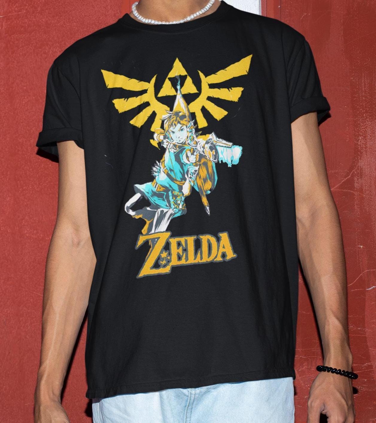 T-shirt Zelda Pour Fille - Imprimé Blanc Sur Blanc, 100% Coton, Coupe Moulante - Certification Oeko-Tex
