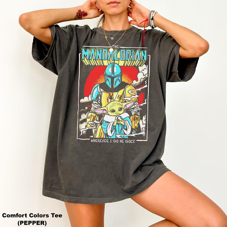 Mandalorian & Grogu Shirt - Mandalorian Tee,Star Wars Tshirt,Grogu Sweatshirt image 1