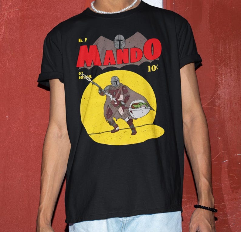 Vintage Mando Shirt - Mandalorian Tee,Bounty Hunter Tee,Grogu Tshirt,Star Wars Sweatshirt image 1