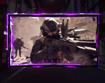 Purple Animated Twitch Overlay Pack – 2 Facecam Overlays + Intermission Screen