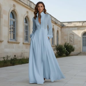 long sleeve evening dresses uk Embellished Mint Green Long Evening Dress With Sleeves – Modora UK main image 0