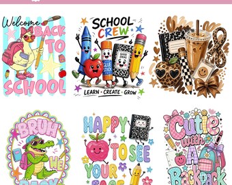 Funny Back To School PNG, We’re Not Ready But Here We Go Design, Humorous Teacher Student Graphic, School Sublimation Digital Download