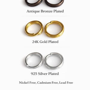 Dubbele ringetjes van 6 mm, vermessingd sieraad (goud, zilver, brons) - 20 stuks