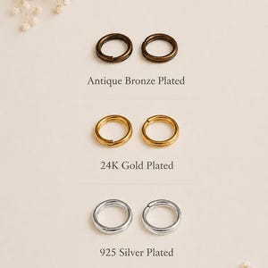 5mm Brass Plated Jump Rings, Gold Silver Bronze, Jewelry Findings Supplies - 20 pcs