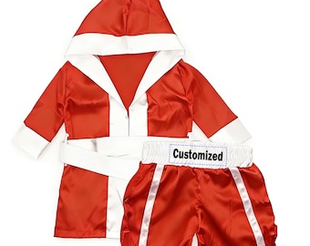 Personalized Kids Boxing Set Custom Robe and Shorts – Youth Costume for Training, Parties