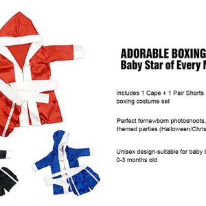 Personalisierte Kinder Boxen Set Benutzerdefinierte Robe und Shorts - Jugendkostüm für Training, Partys Bild 2