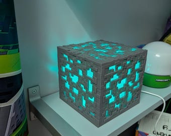 Minecraft Ore Inspired Night Light/Lamp. 12 Remote Controlled colours!!!
