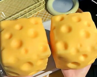 Giant Cheese Squishy Toy Slow Rising Stress Relief Fidget Sensory Toy