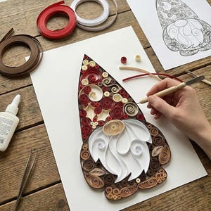 Kit d'artisanat de gnome de Noël piquants, artisanat de vacances bricolage (téléchargement numérique)