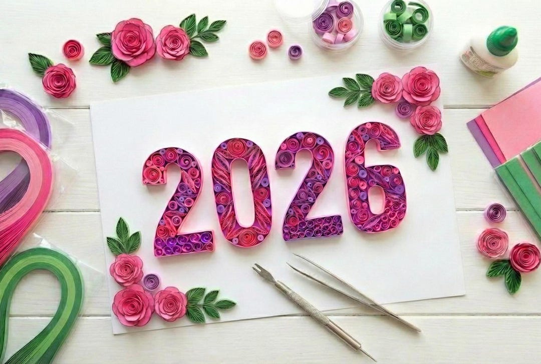 Kit de manualidades con el número 2026 en filigrana: decoración ...