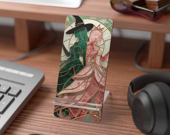 Stained Glass Witches Mobile Display Stand for Smartphones | Acrylic Phone Stand