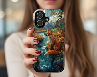 Fox Faux Stained Glass iPhone Magsafe Case