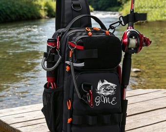 fishing tackle bag with rod holder KastKing KarryAll Backpack KastKings fishing backpacks features compact Tidoin 22.5 in. Black Dual-Layer
