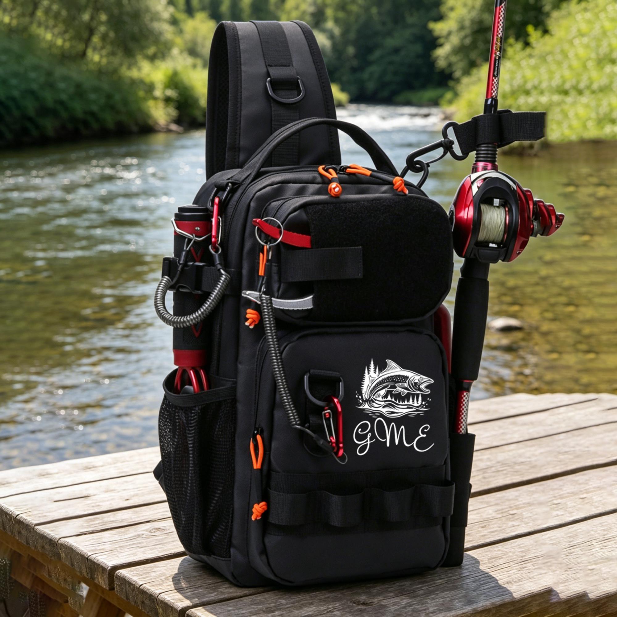 custom fishing tackle bag Camo Backpack With Box Kit And Rod Holders XL (17 trays) Personalized Tackle Bag - Etsy