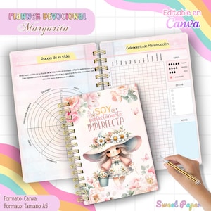 Editable Christian Devotional Planner for Women in Canva | Kawaii Christian Planner | Digital Bible Journal | Printable Faith Planner image 6