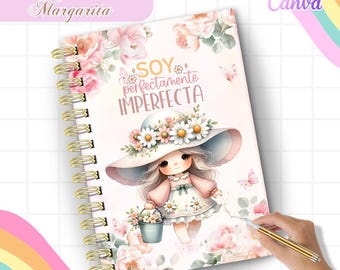 Editable Christian Devotional Planner for Women in Canva | Kawaii Christian Planner | Digital Bible Journal | Printable Faith Planner