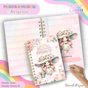 Editable Christian Devotional Planner for Women in Canva | Kawaii Christian Planner | Digital Bible Journal | Printable Faith Planner image 2