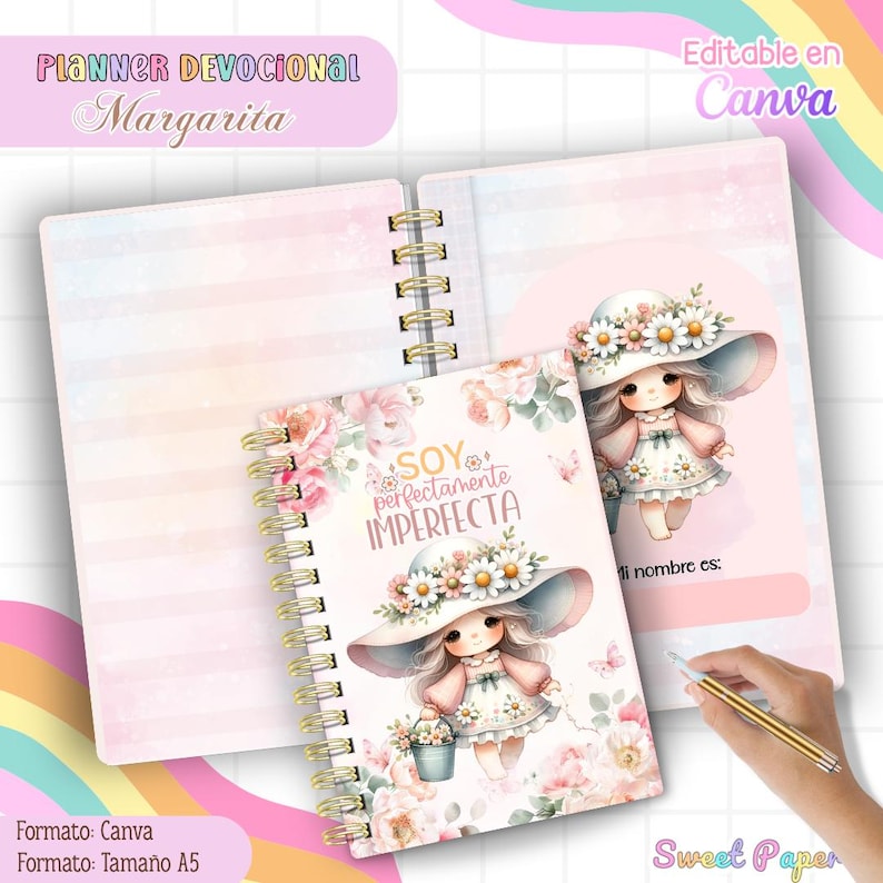 Editable Christian Devotional Planner for Women in Canva | Kawaii Christian Planner | Digital Bible Journal | Printable Faith Planner image 2